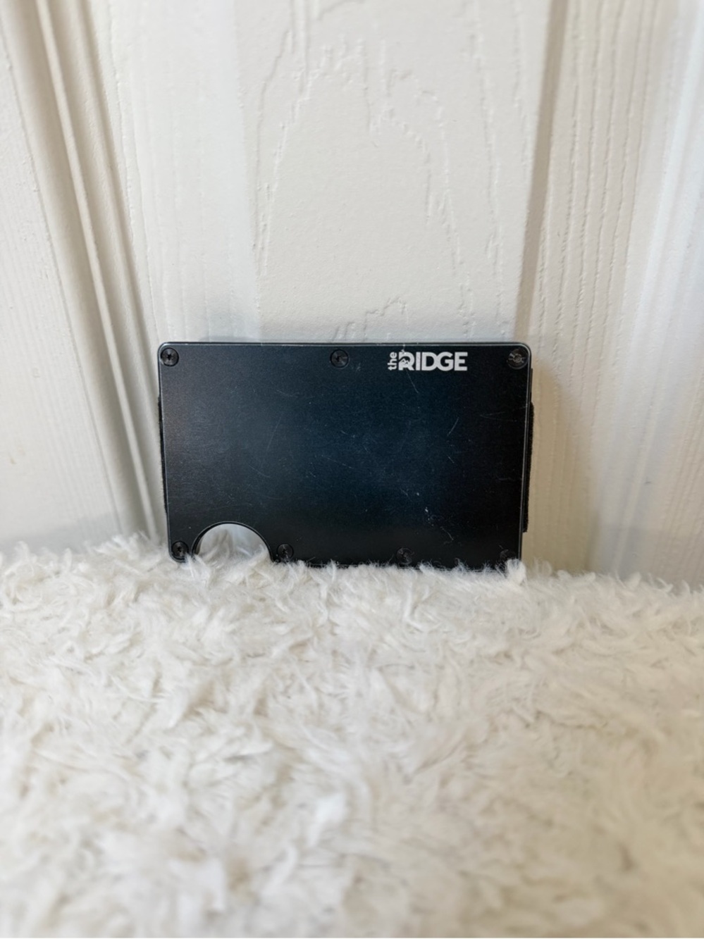 RIDGE SLIM RFID BLOCKING WALLET RFID MINIMALIST BLACK CARD HOLDER